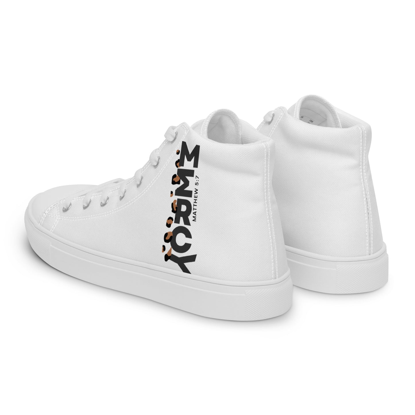 Mercy – Micah 6:8, Men’s high top canvas shoes