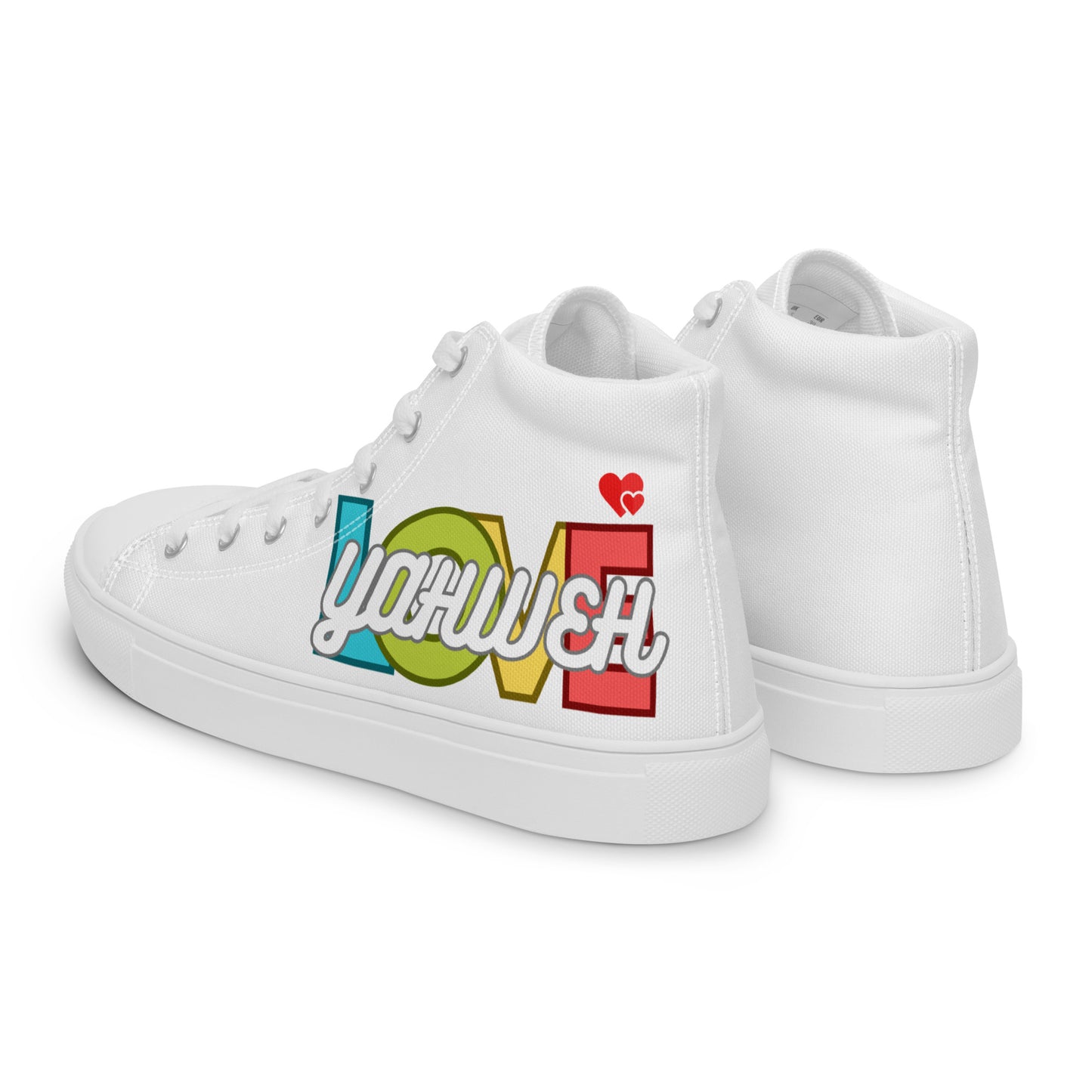 Love Yahweh, Men’s high top canvas shoes