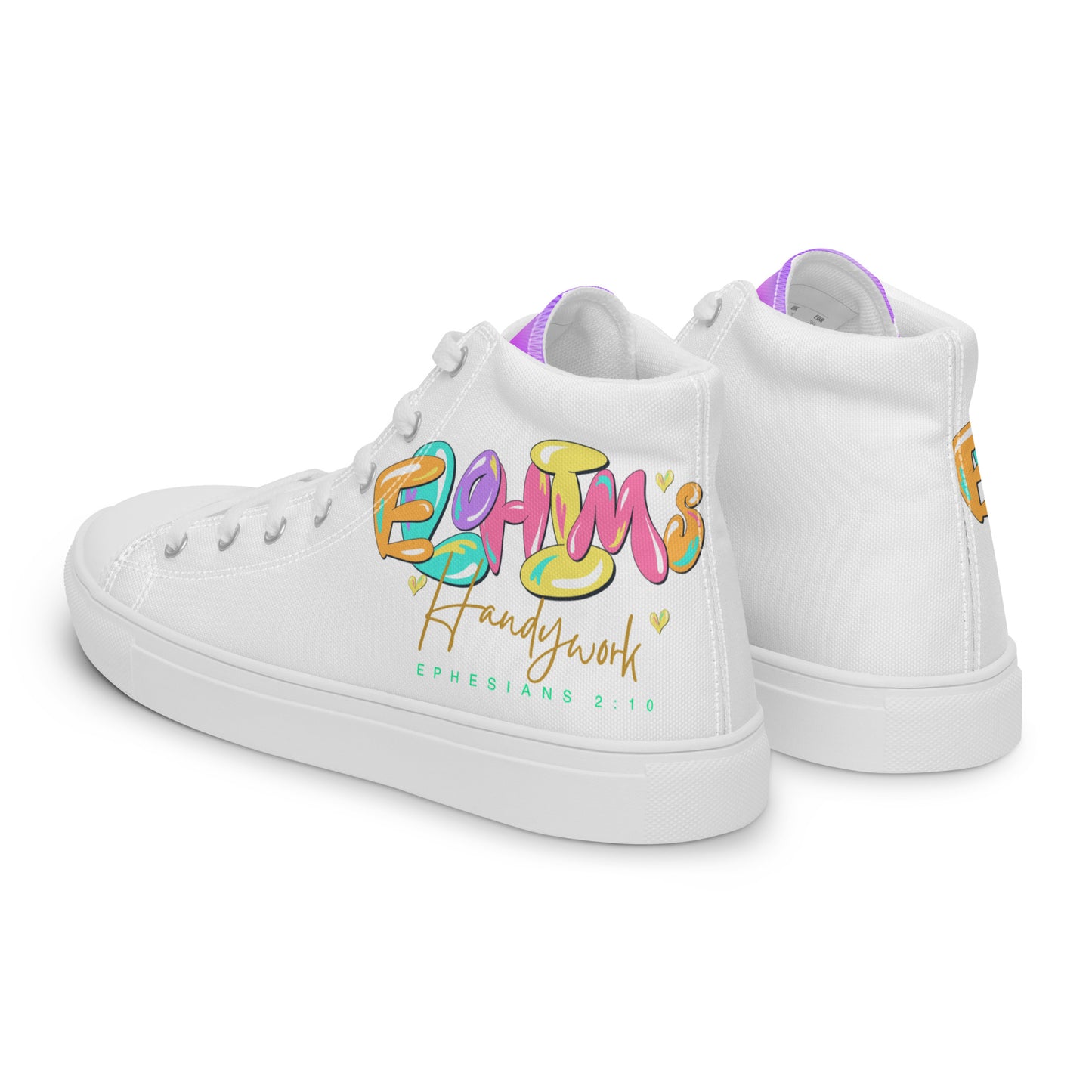 Elohim's Handiwork, Men’s high top canvas shoes