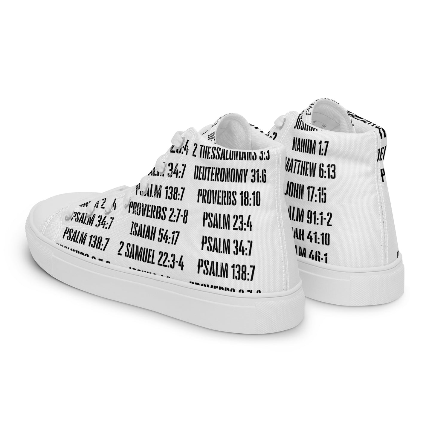 Bible Verses of Protection Over You, Men’s high top canvas shoes