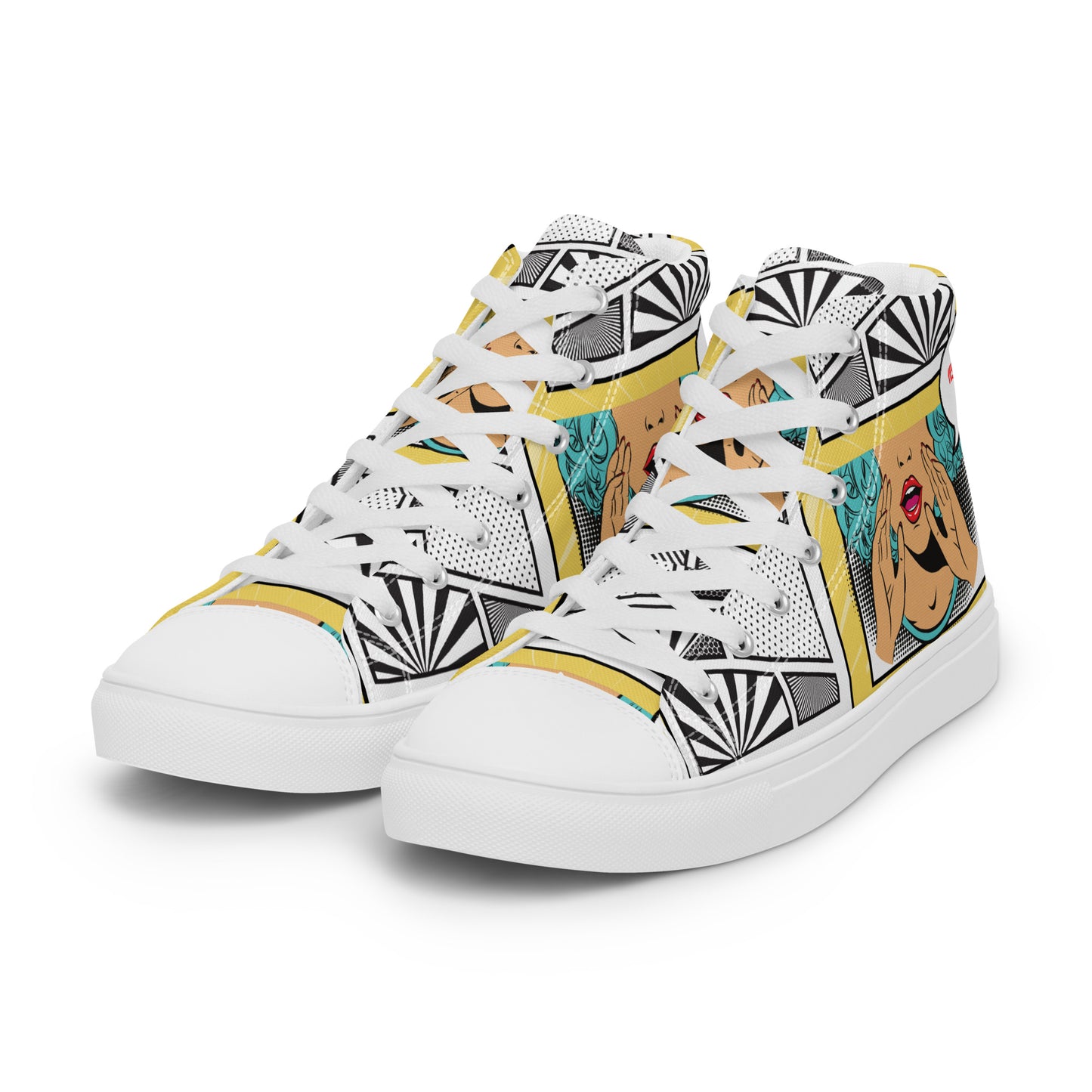 Yeshua Loves You – John 15:9, Men’s high top canvas shoes