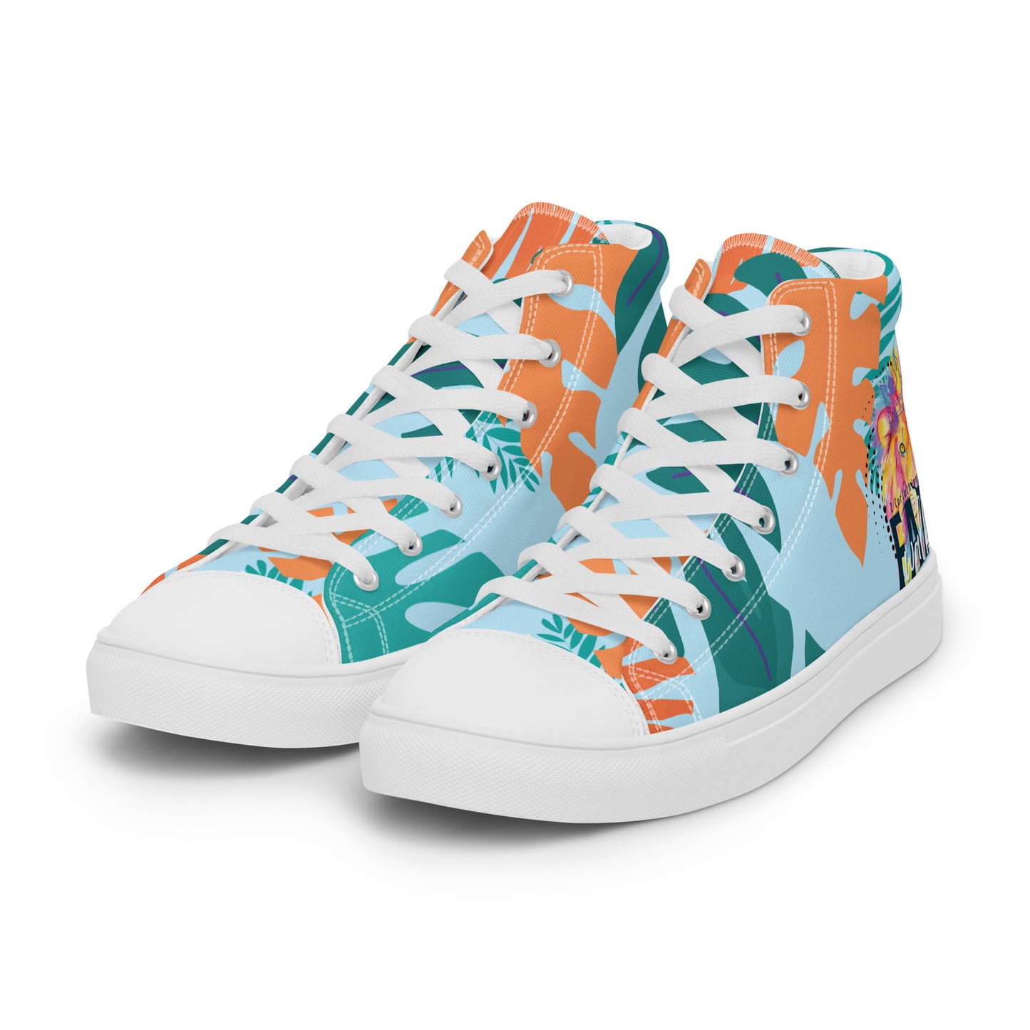 We Walk in the Light – 1 John 1:7, Men’s high top canvas shoes