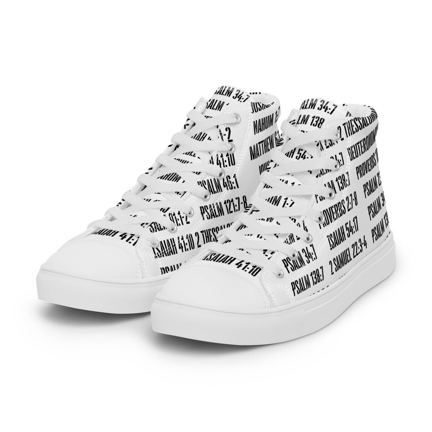 Bible Verses of Protection Over You, Men’s high top canvas shoes