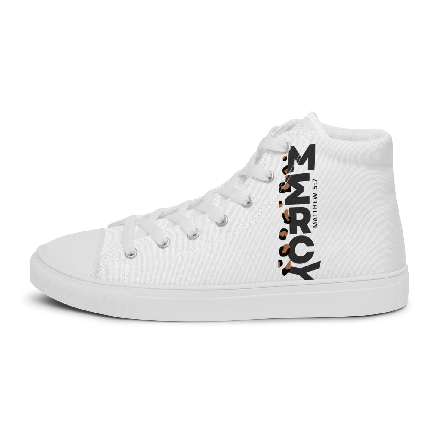 Mercy – Micah 6:8, Men’s high top canvas shoes