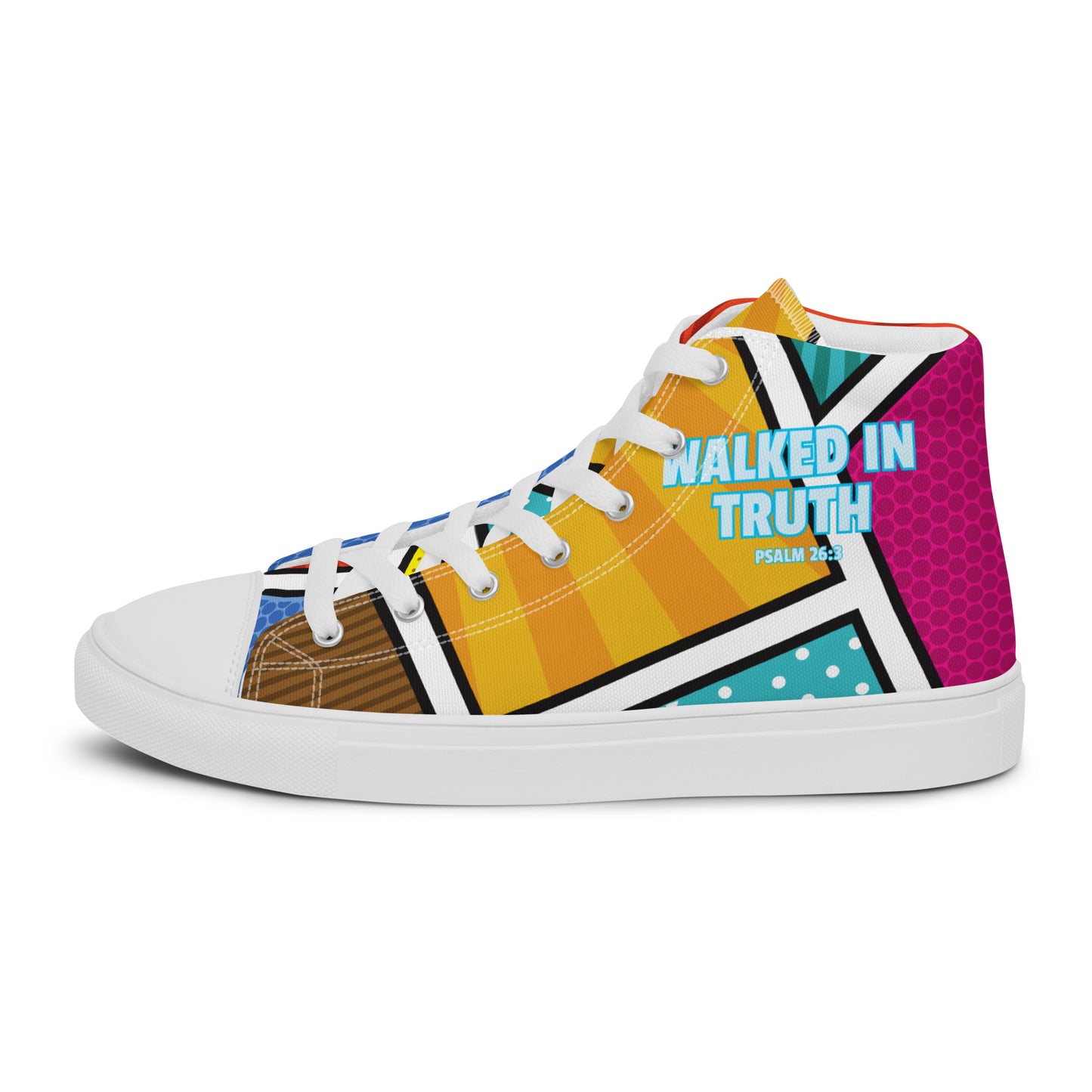 Walk in Truth – 3 John 1:4, Men’s high top canvas shoes