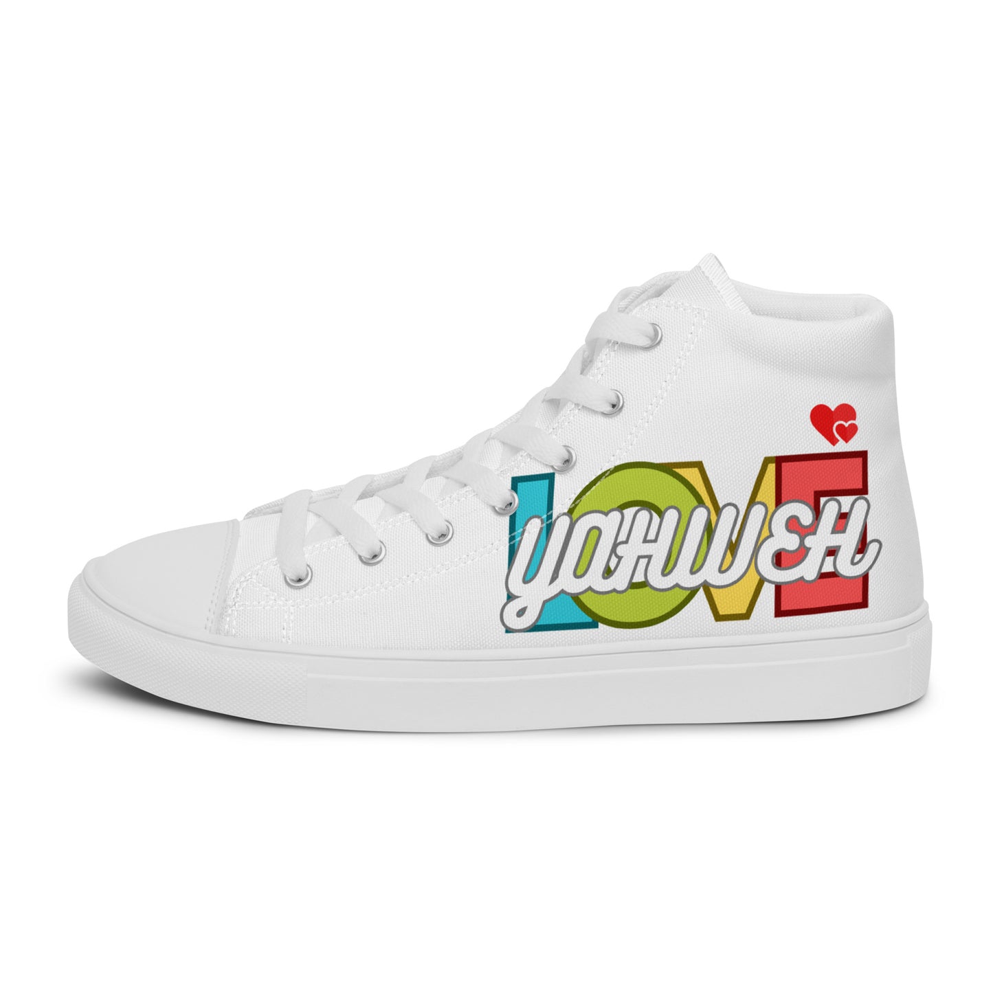 Love Yahweh, Men’s high top canvas shoes