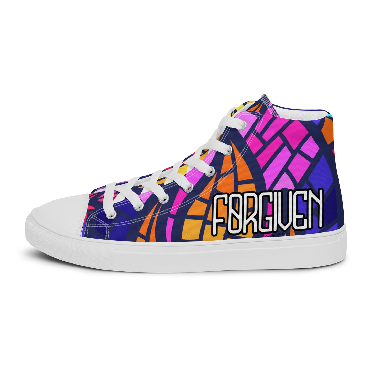 Forgiven, Men’s high top canvas shoes