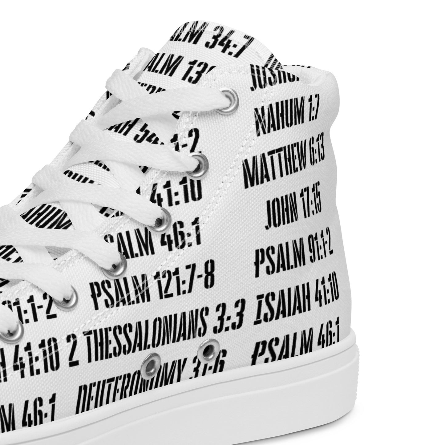 Bible Verses of Protection Over You, Men’s high top canvas shoes