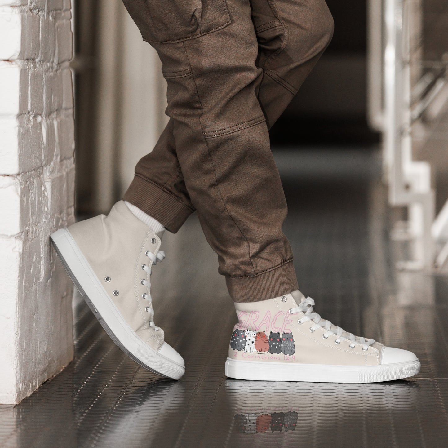 Grace, Men’s high top canvas shoes