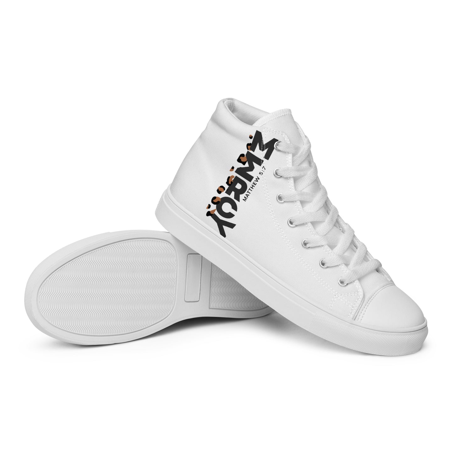 Mercy – Micah 6:8, Men’s high top canvas shoes