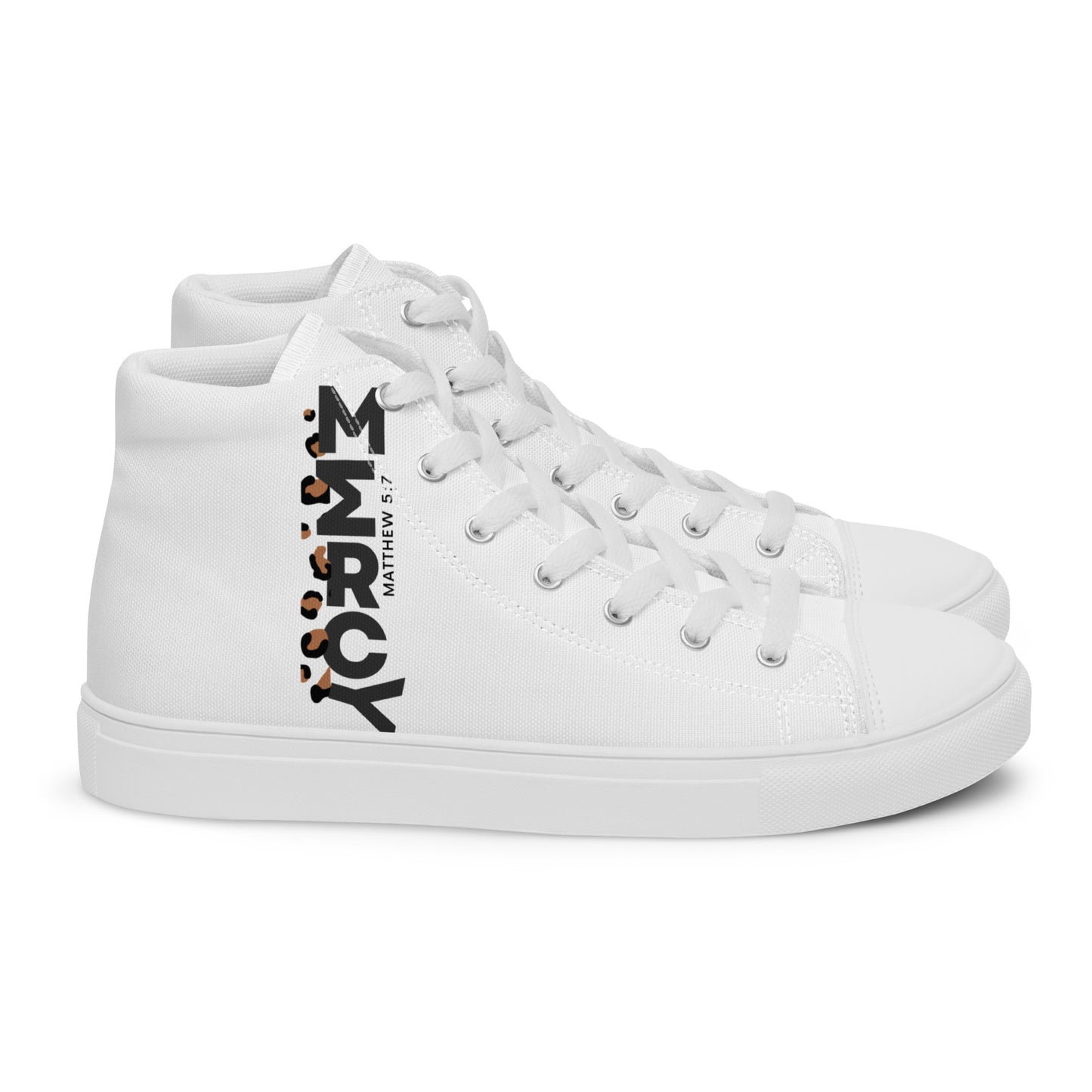 Mercy – Micah 6:8, Men’s high top canvas shoes