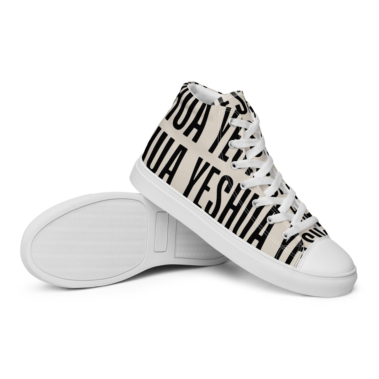 Yeshua – John 14:6, Men’s high top canvas shoes