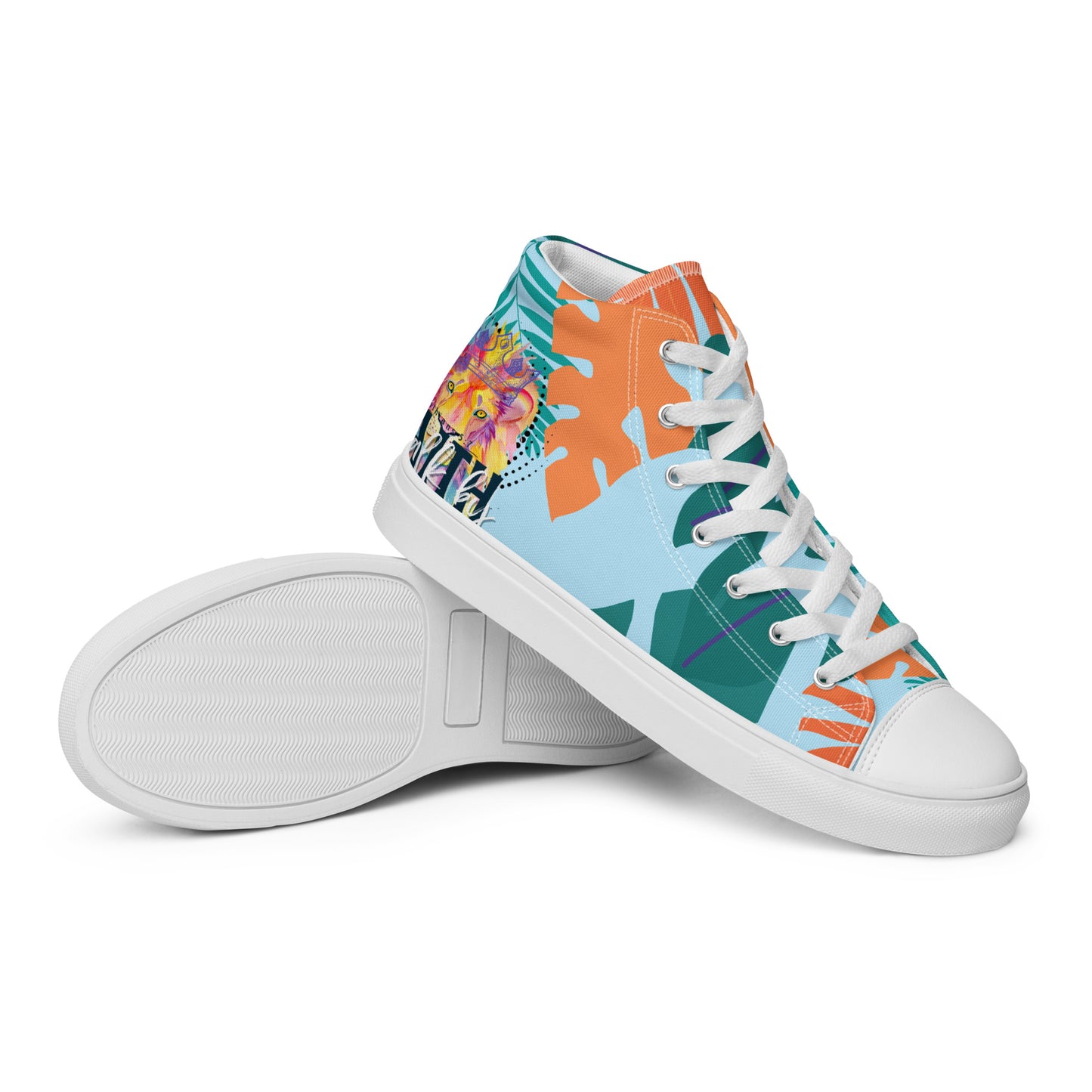 We Walk in the Light – 1 John 1:7, Men’s high top canvas shoes