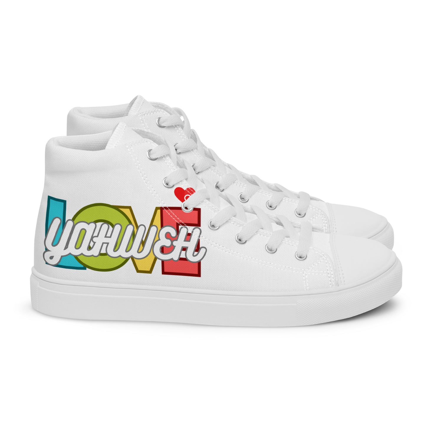 Love Yahweh, Men’s high top canvas shoes