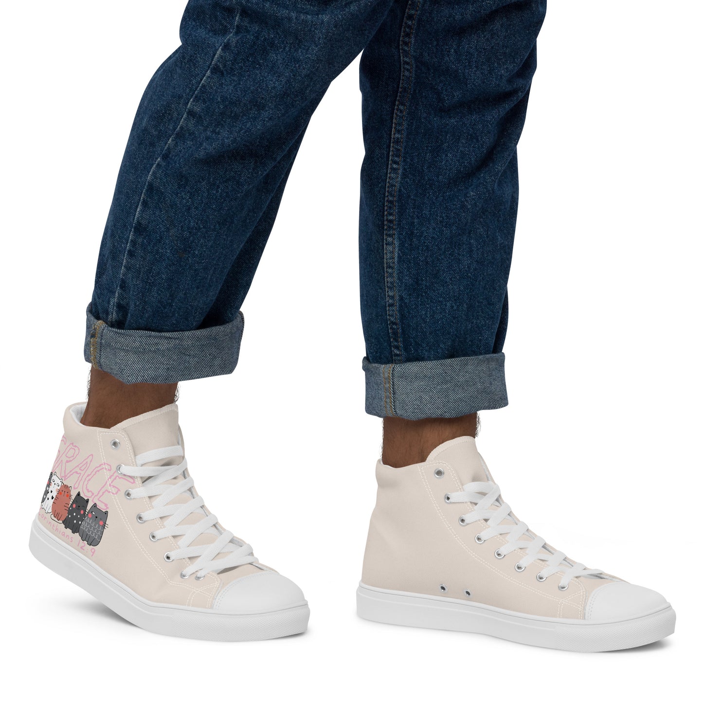 Grace, Men’s high top canvas shoes