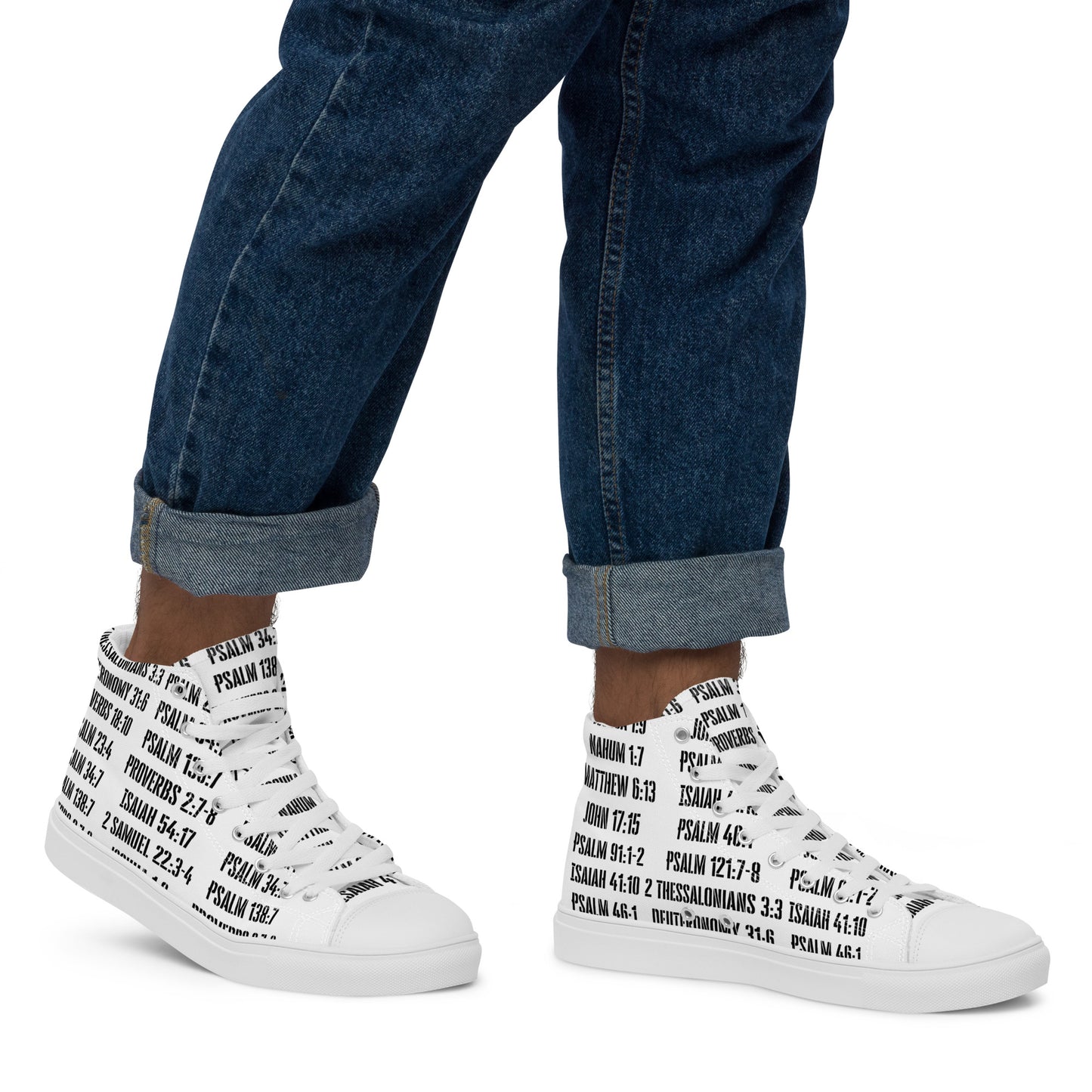 Bible Verses of Protection Over You, Men’s high top canvas shoes