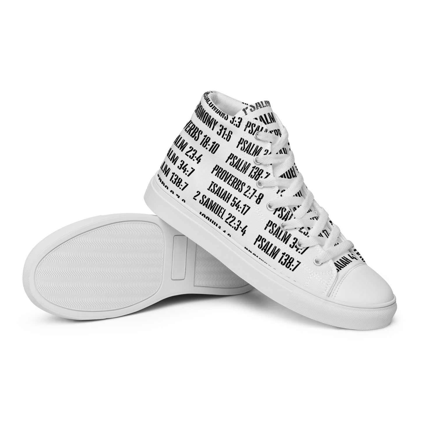 Bible Verses of Protection Over You, Men’s high top canvas shoes