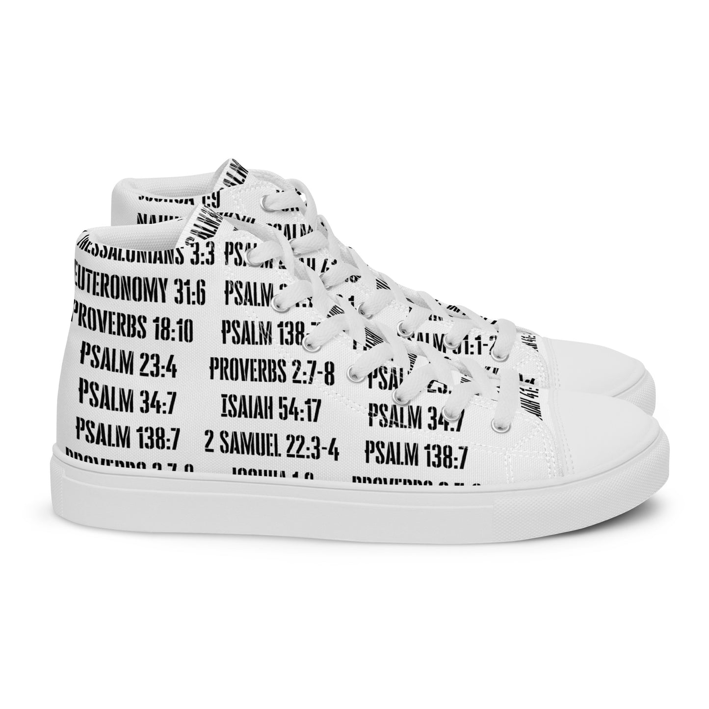 Bible Verses of Protection Over You, Men’s high top canvas shoes