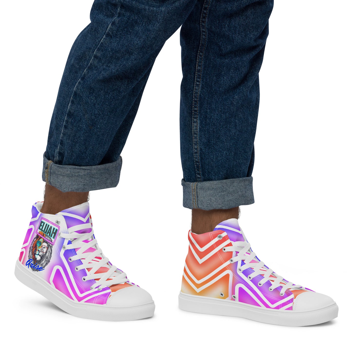 Elijah, Men’s high top canvas shoes