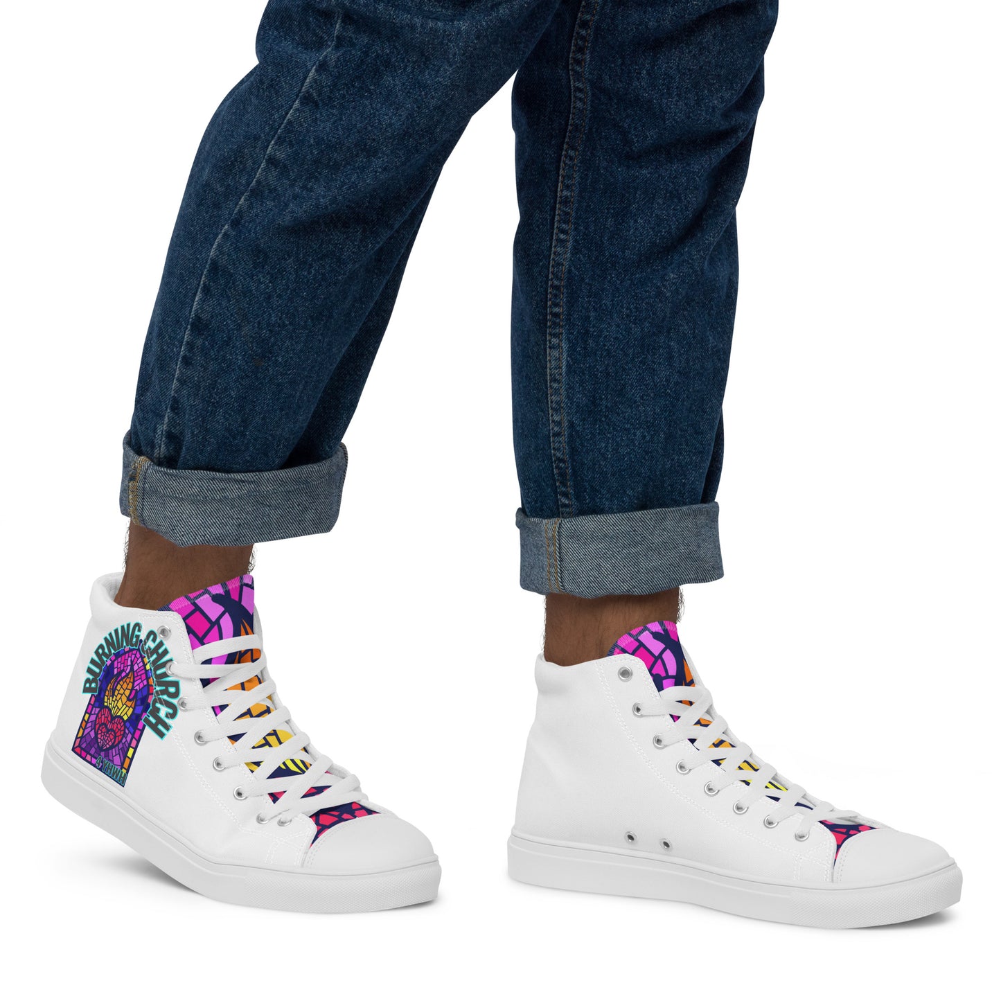 Hot Church for YHWH , Men’s high top canvas shoes