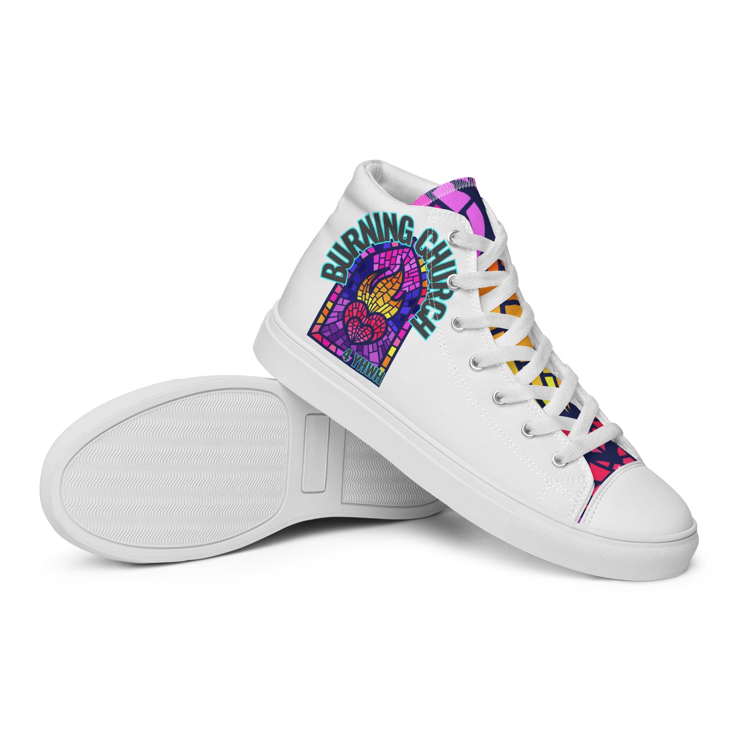 Hot Church for YHWH , Men’s high top canvas shoes