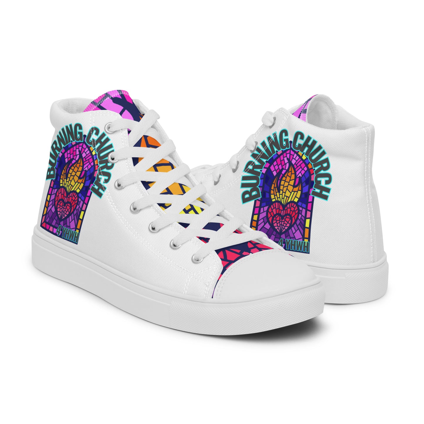 Hot Church for YHWH , Men’s high top canvas shoes