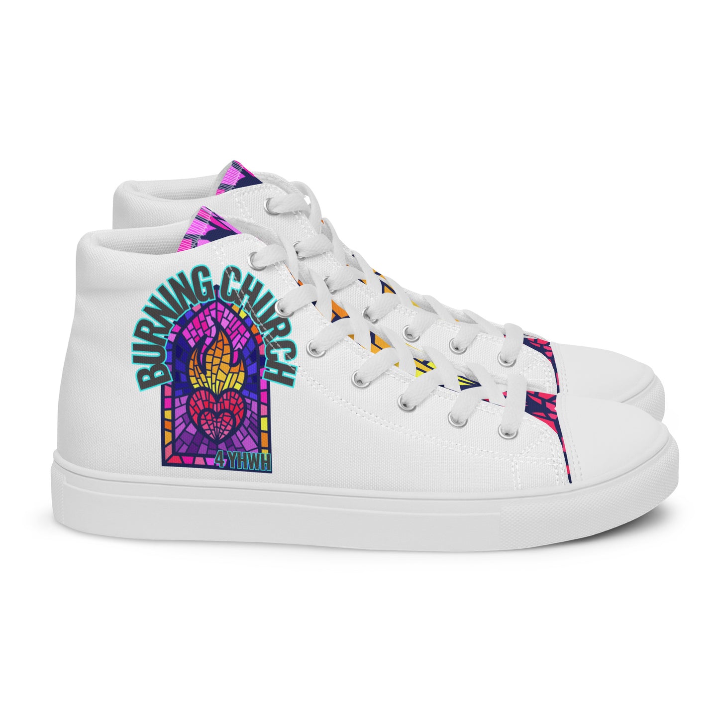 Hot Church for YHWH , Men’s high top canvas shoes