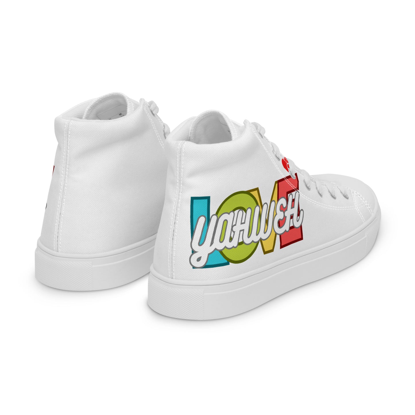 Love Yahweh, Men’s high top canvas shoes