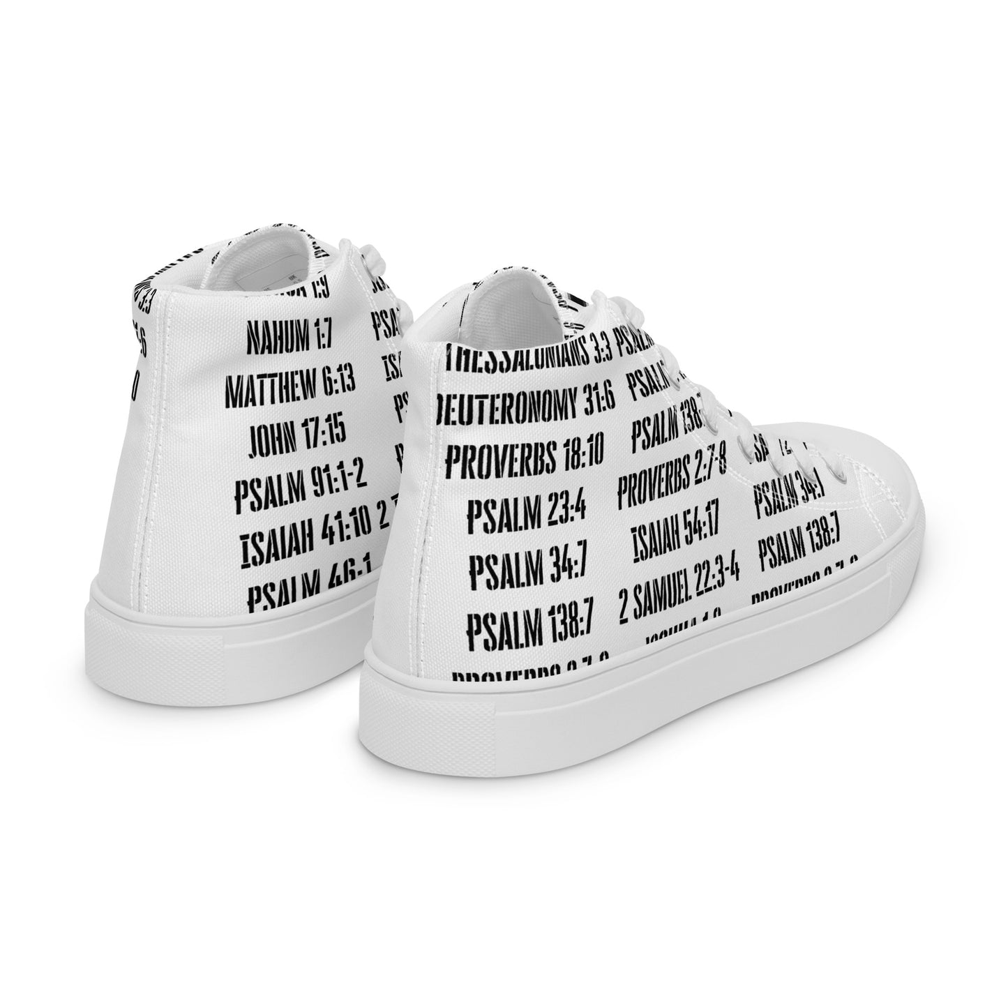 Bible Verses of Protection Over You, Men’s high top canvas shoes