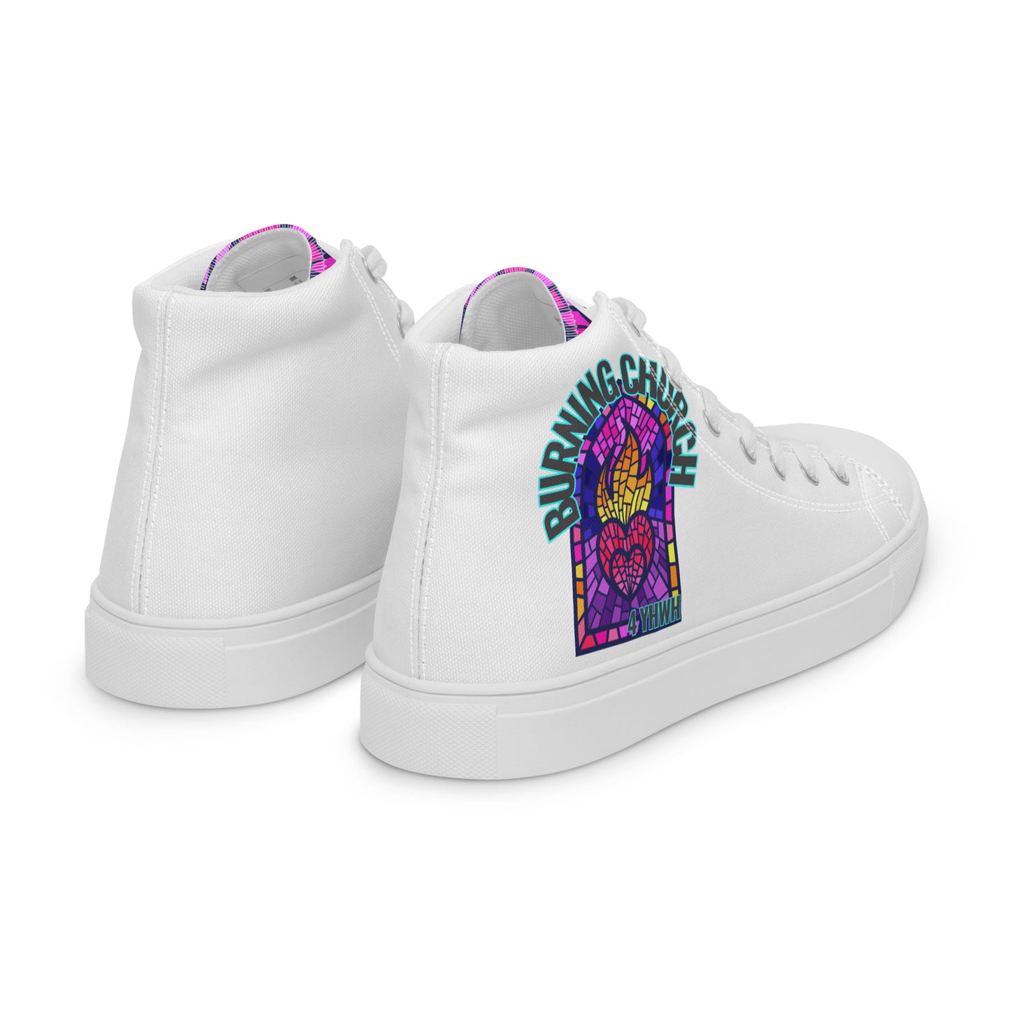 Hot Church for YHWH , Men’s high top canvas shoes