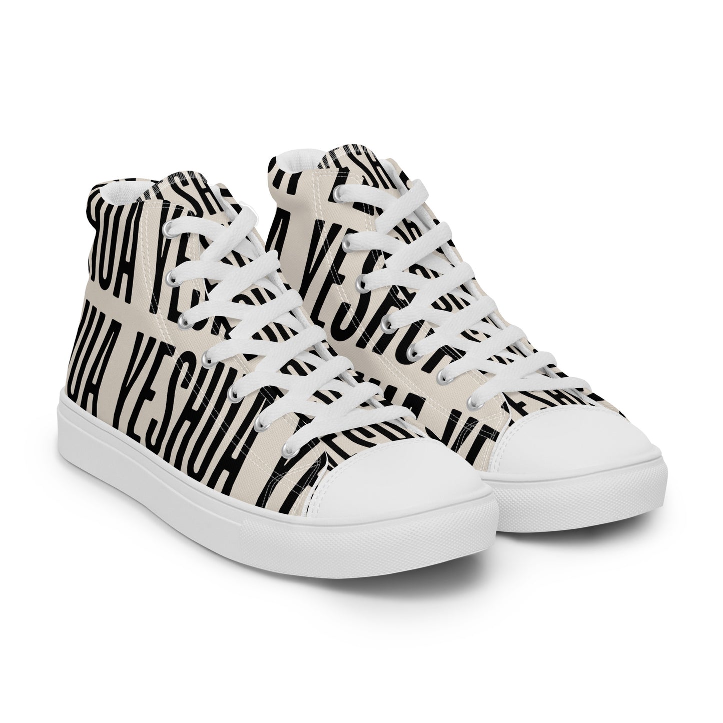 Yeshua – John 14:6, Men’s high top canvas shoes