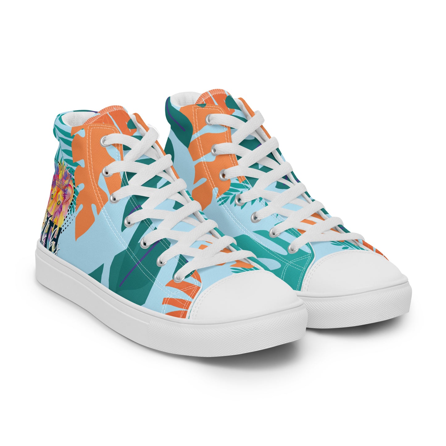 We Walk in the Light – 1 John 1:7, Men’s high top canvas shoes