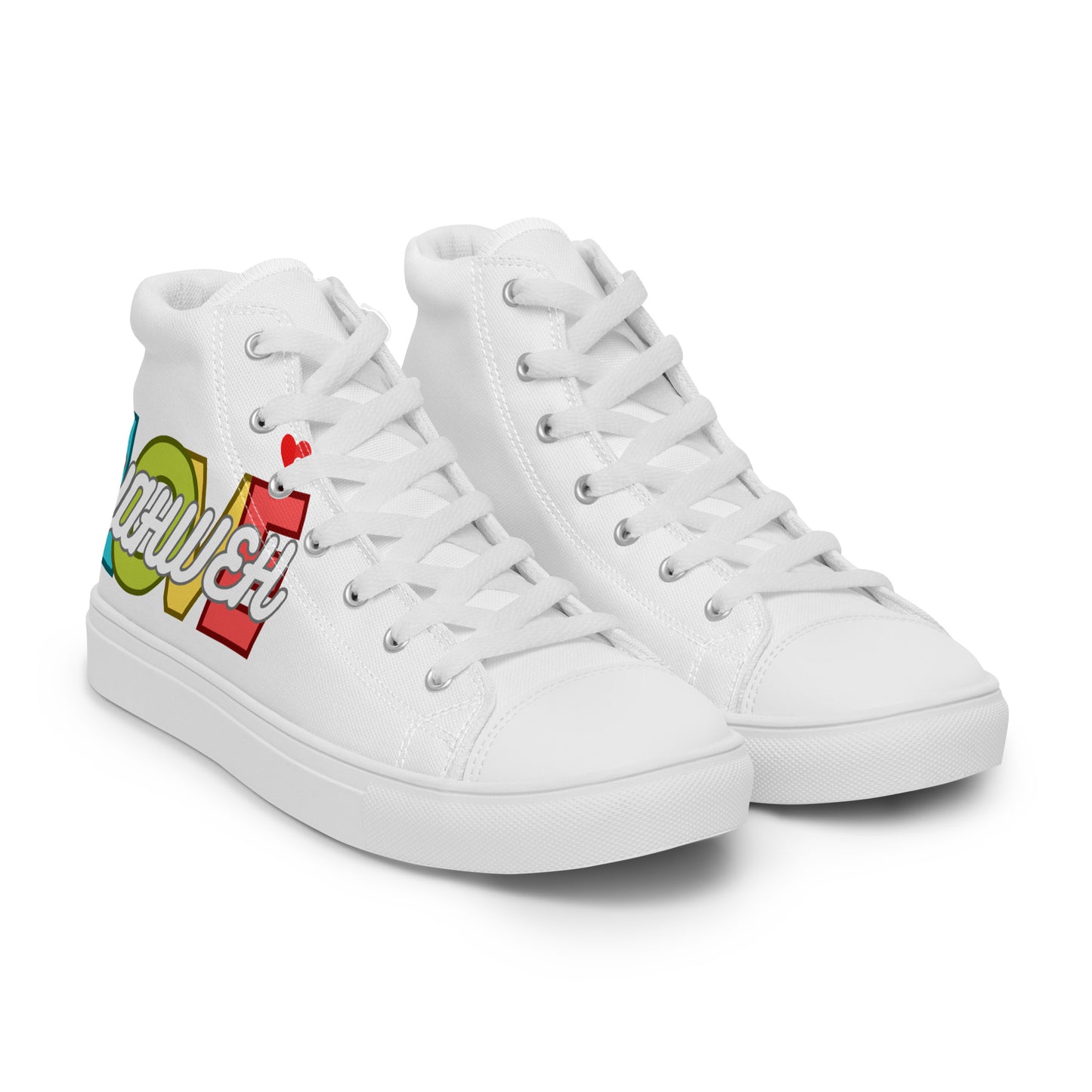 Love Yahweh, Men’s high top canvas shoes