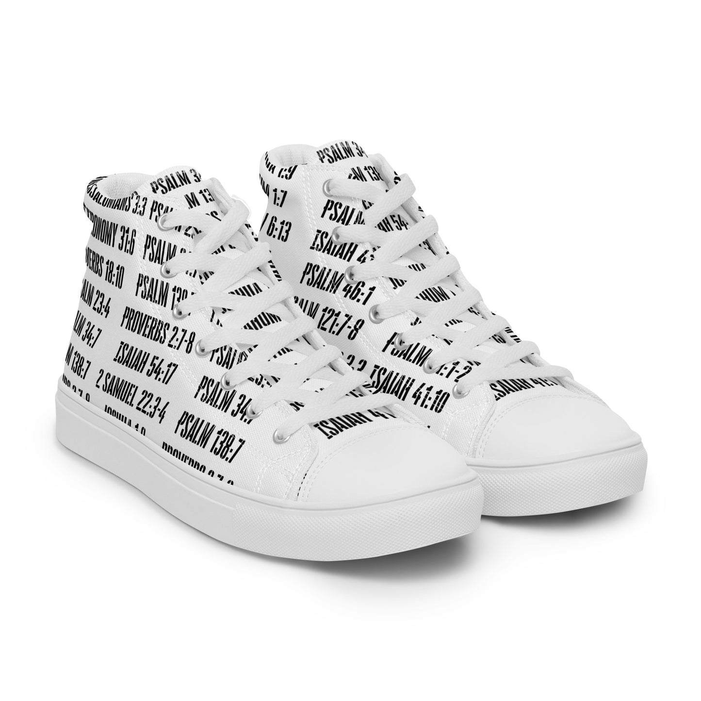 Bible Verses of Protection Over You, Men’s high top canvas shoes