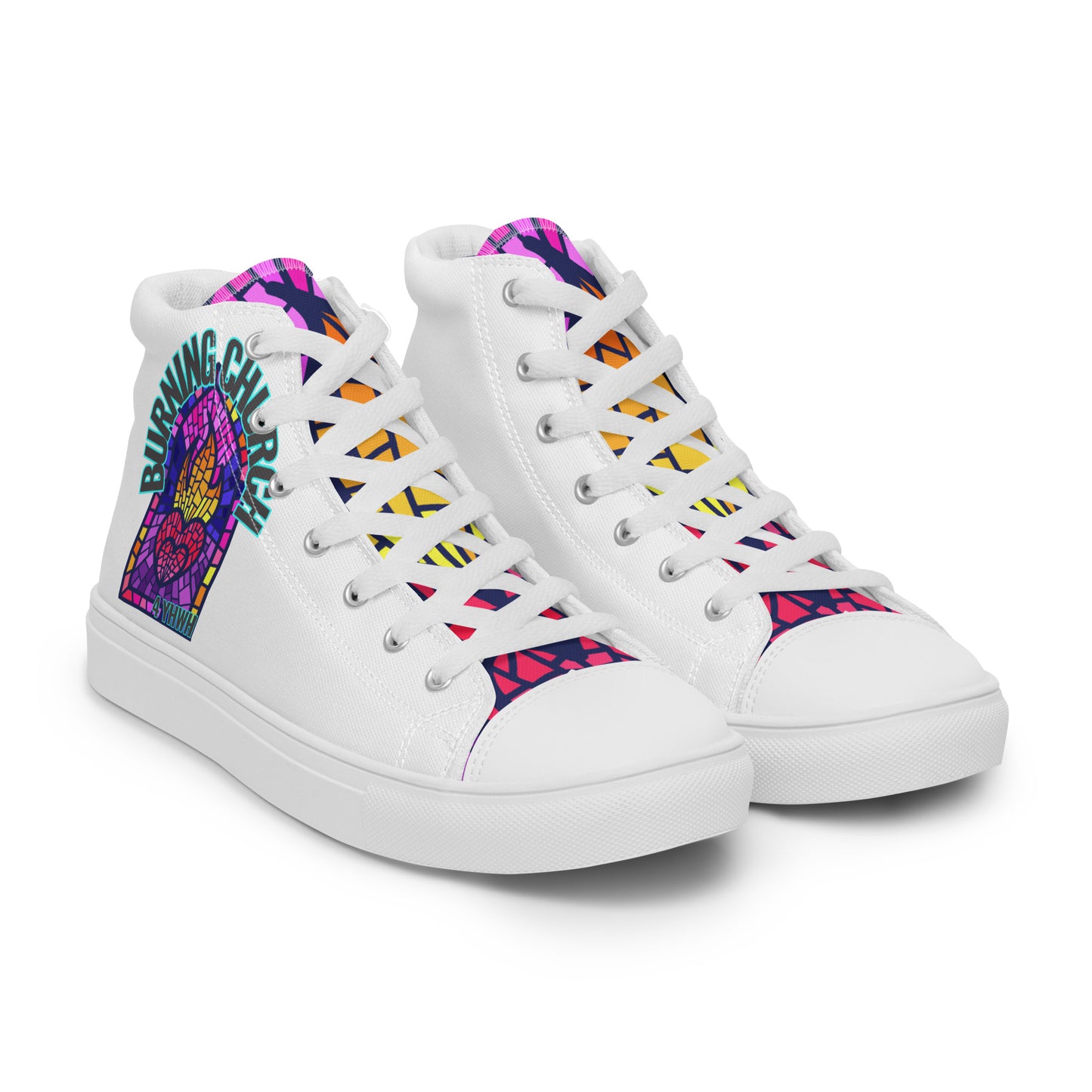 Hot Church for YHWH , Men’s high top canvas shoes