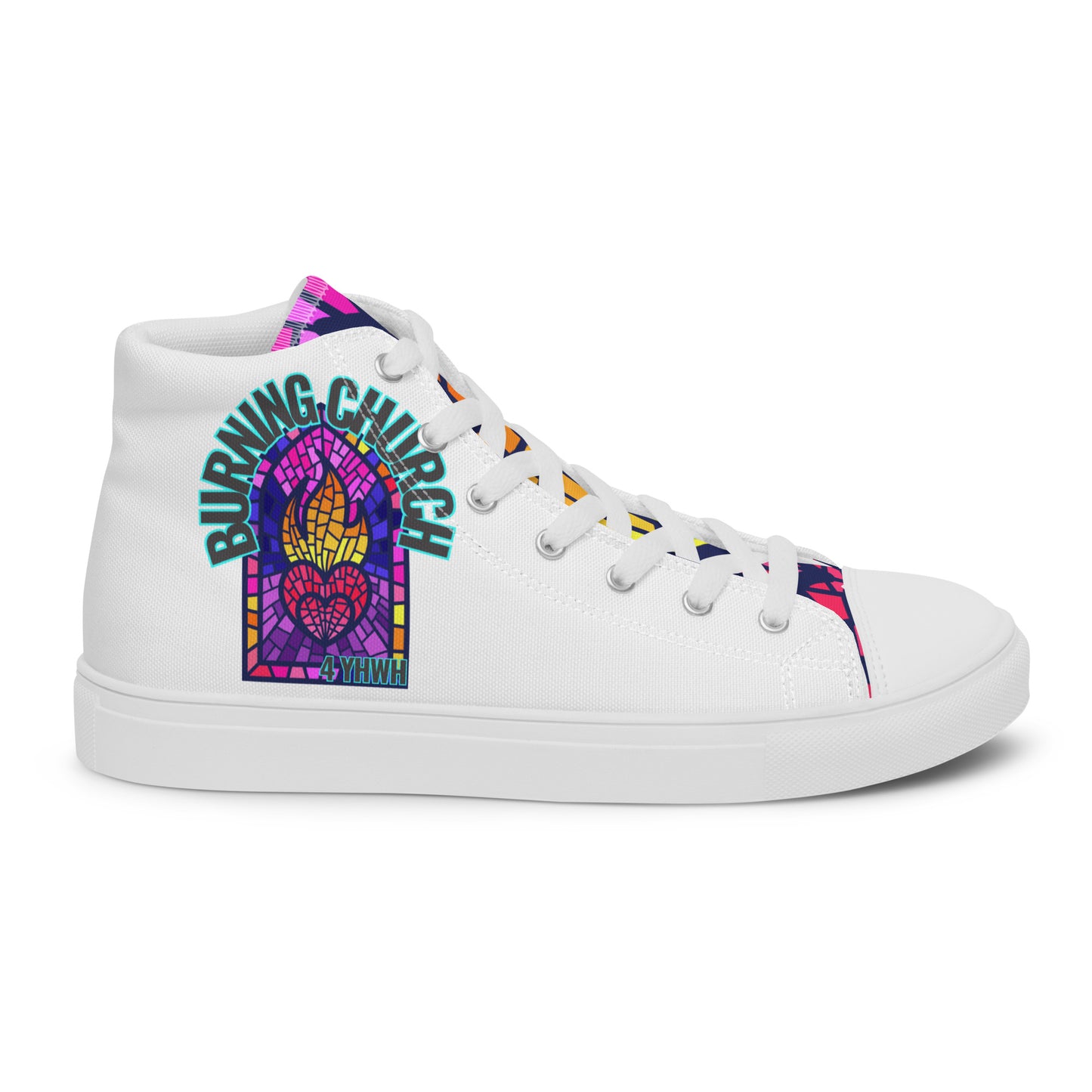 Hot Church for YHWH , Men’s high top canvas shoes