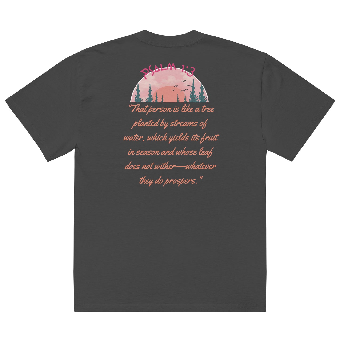 Prosperous Faith, Psalms 1:3, Oversized faded t-shirt