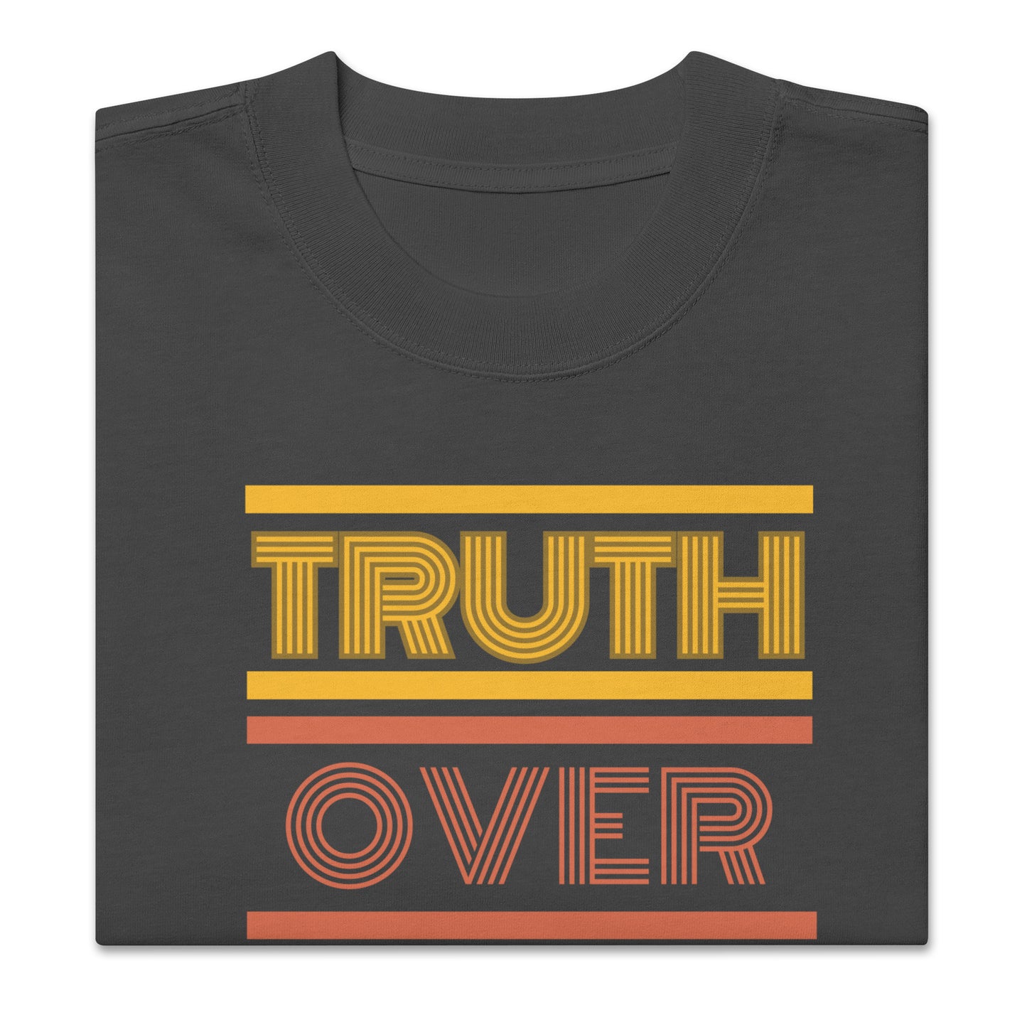 Truth Over Traditions, Colossians 2:8., Oversized faded t-shirt