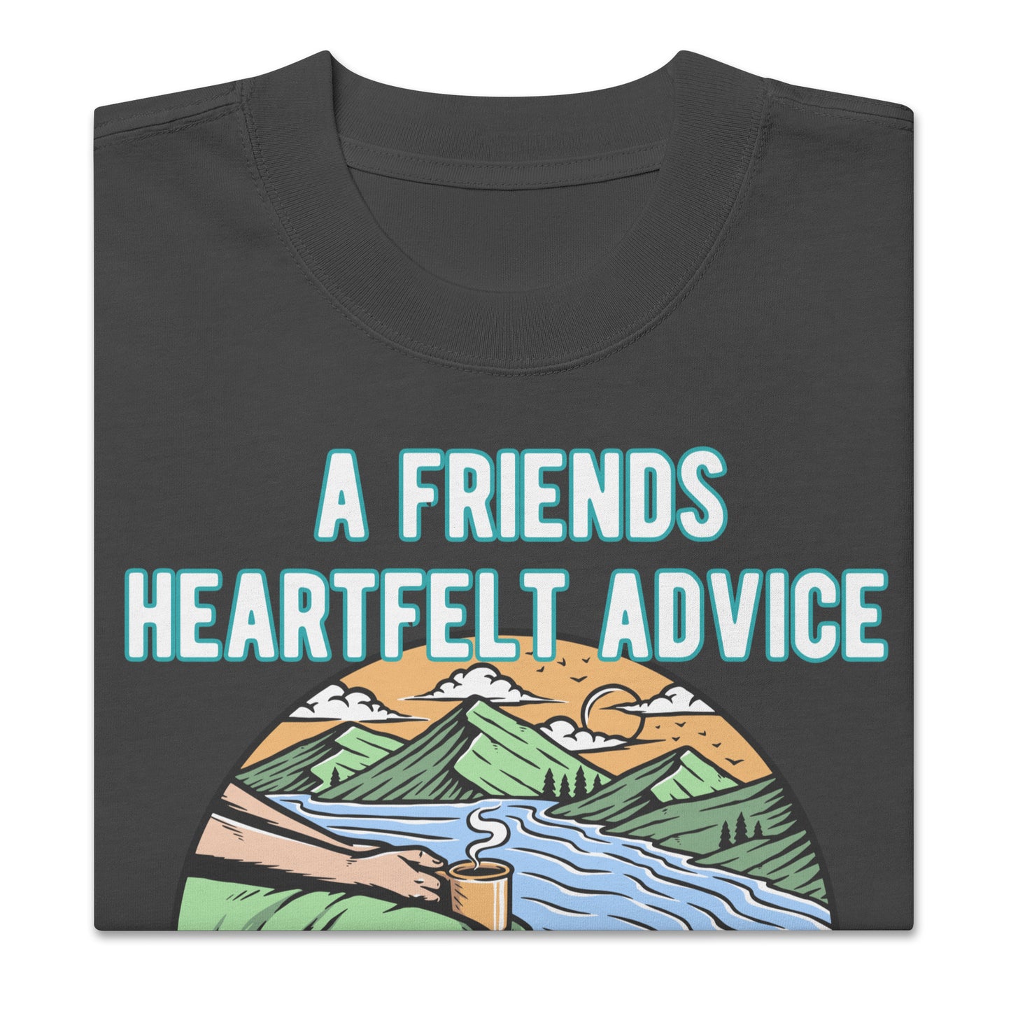 Heartfelt Friendship, Proverbs 27:9,  Oversized faded t-shirt