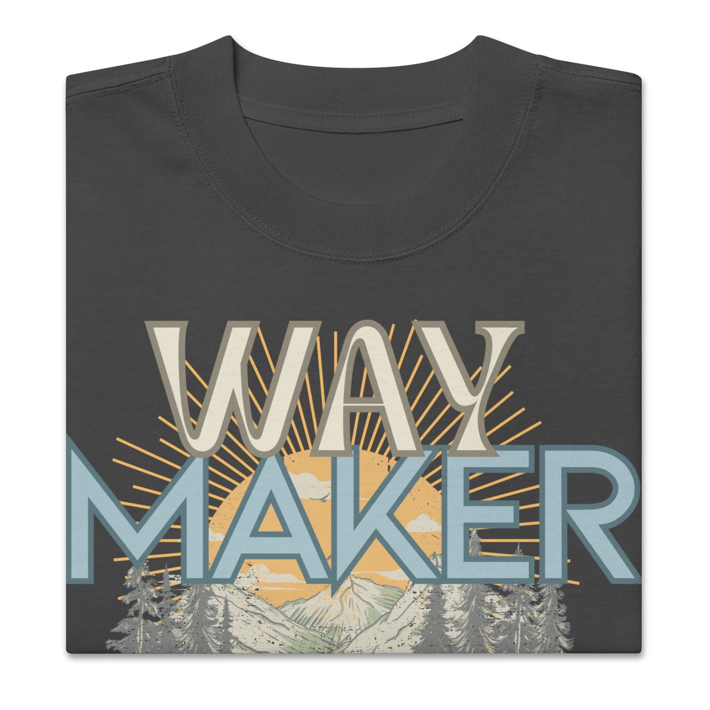 Way Maker - Isaiah 42:16, Oversized faded t-shirt