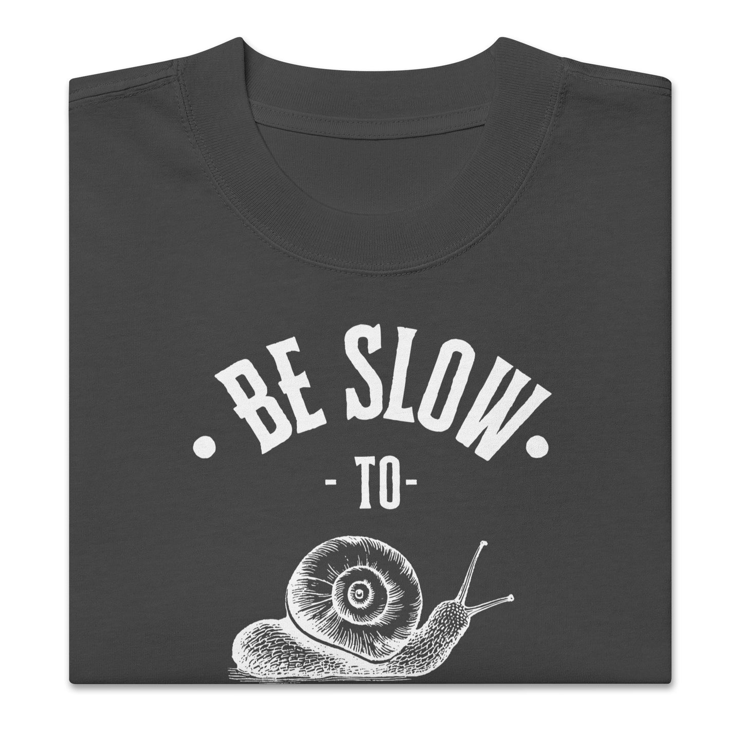 Be Slow to Anger, Proverbs 16:32, Oversized faded t-shirt