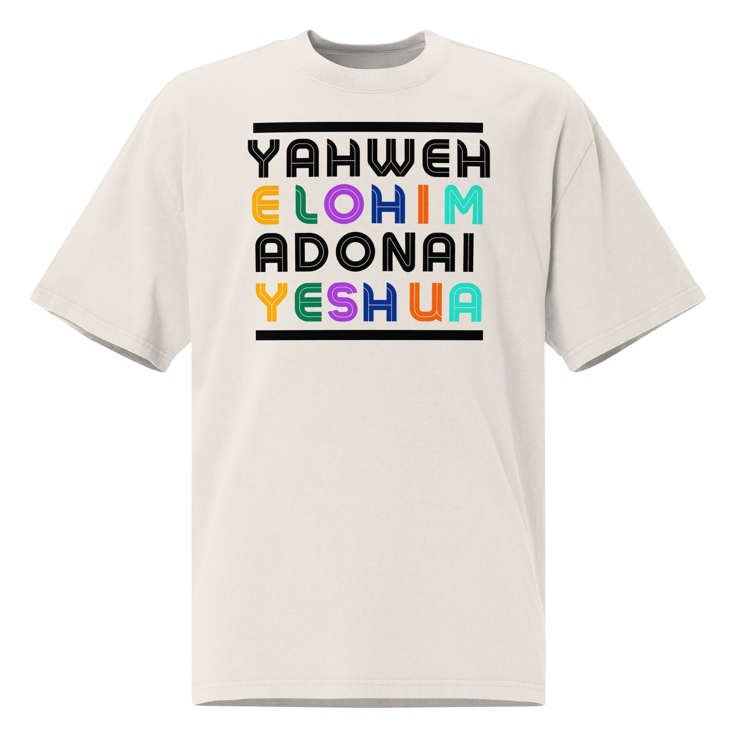 Mighty Yahweh, King of Kings, Prince of Peace, Oversized faded t-shirt