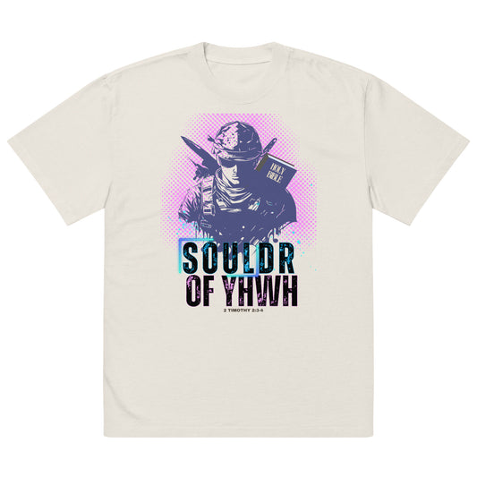 Soldier of YHWH, 2 Timothy 2:3-4, Oversized faded t-shirt