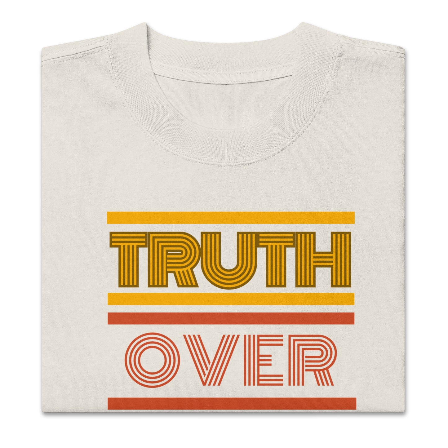 Truth Over Traditions, Colossians 2:8., Oversized faded t-shirt