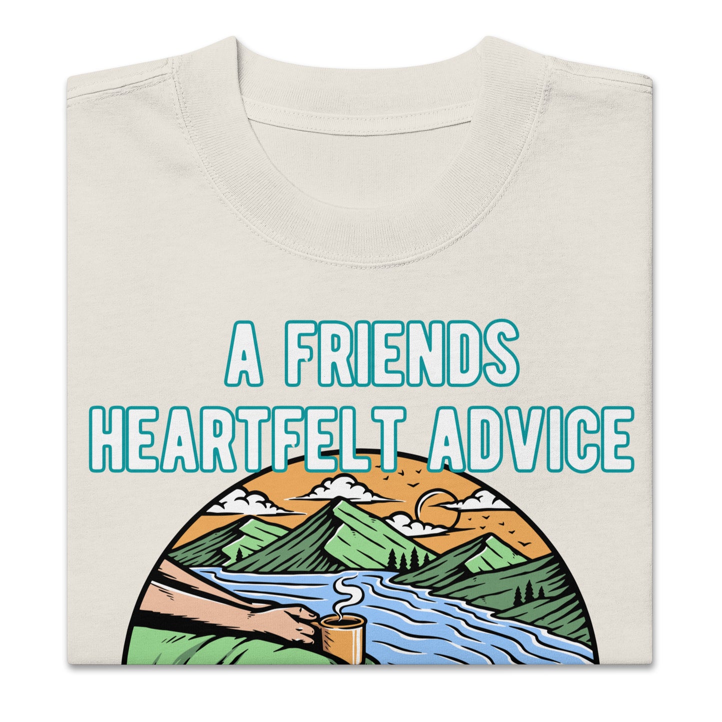 Heartfelt Friendship, Proverbs 27:9,  Oversized faded t-shirt