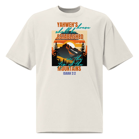 Yahweh's House on the Mountain, Oversized faded t-shirt