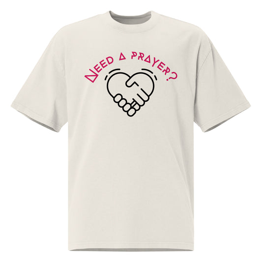 Need Prayer? Tap Me, Let's Pray Together, Oversized faded t-shirt