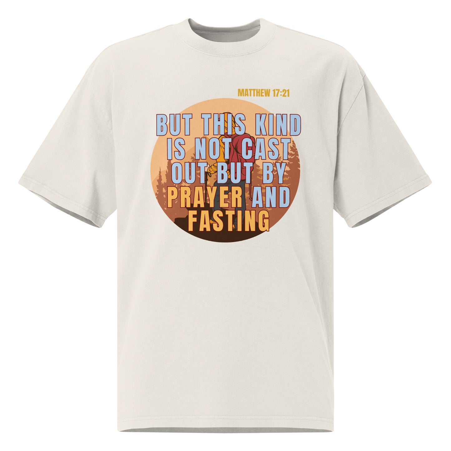 Prayer and Fasting, Oversized faded t-shirt