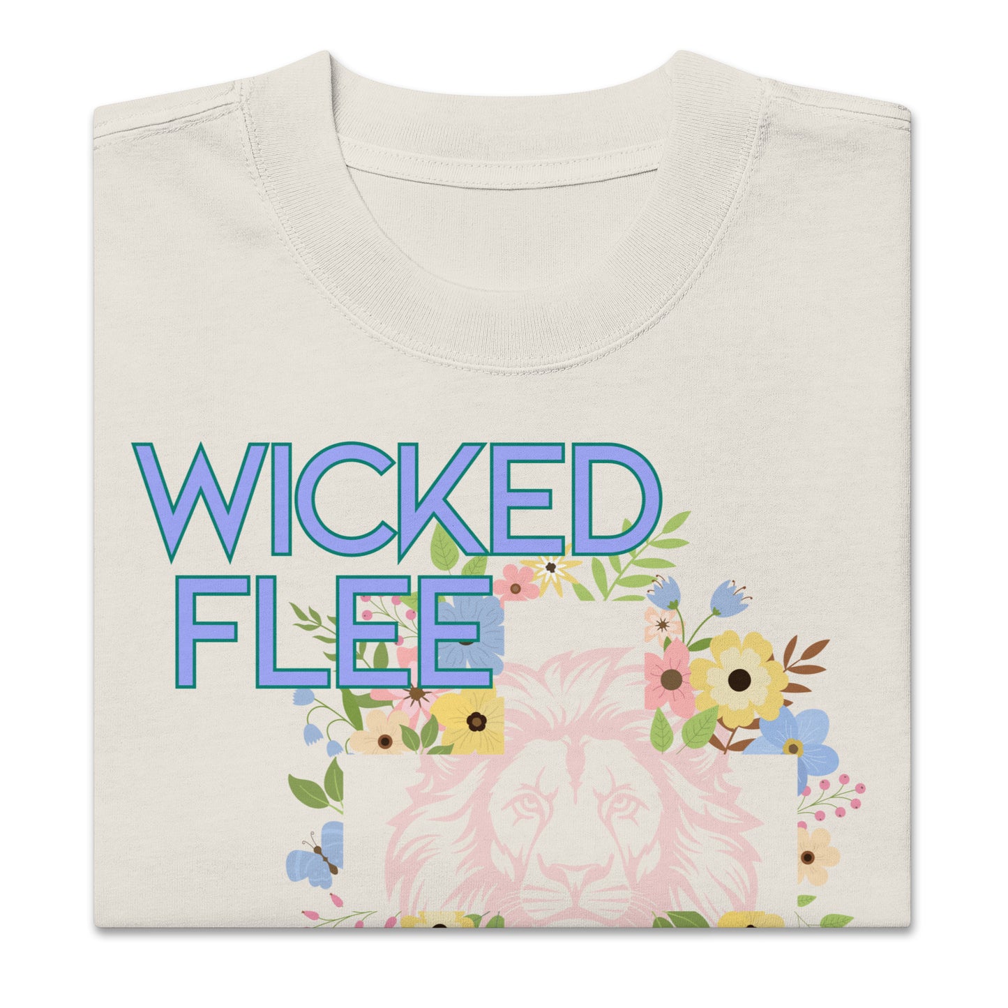 Wicked Flee Righteousness - Proverbs 28:1, Oversized faded t-shirt