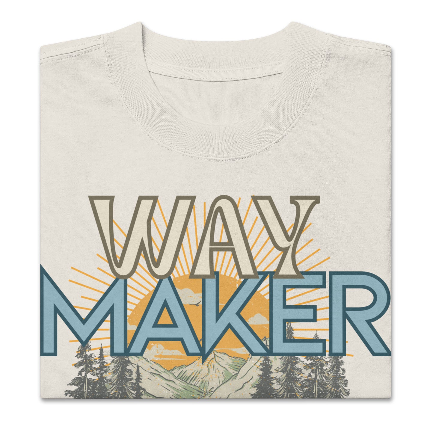 Way Maker - Isaiah 42:16, Oversized faded t-shirt